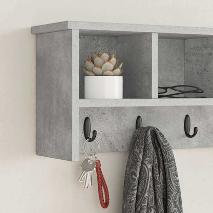 Wall-Mounted Coat Rack Wall-Mounted Concrete Grey