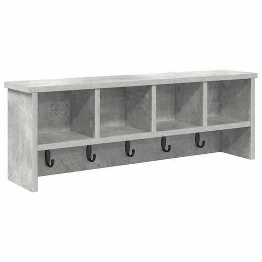 Wall-Mounted Coat Rack Wall-Mounted Concrete Grey