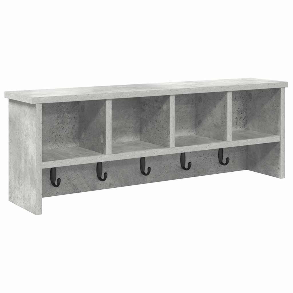 Wall-Mounted Coat Rack Wall-Mounted Concrete Grey