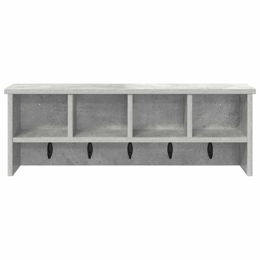 Wall-Mounted Coat Rack Wall-Mounted Concrete Grey