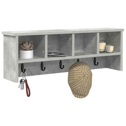 Wall-Mounted Coat Rack Wall-Mounted Concrete Grey