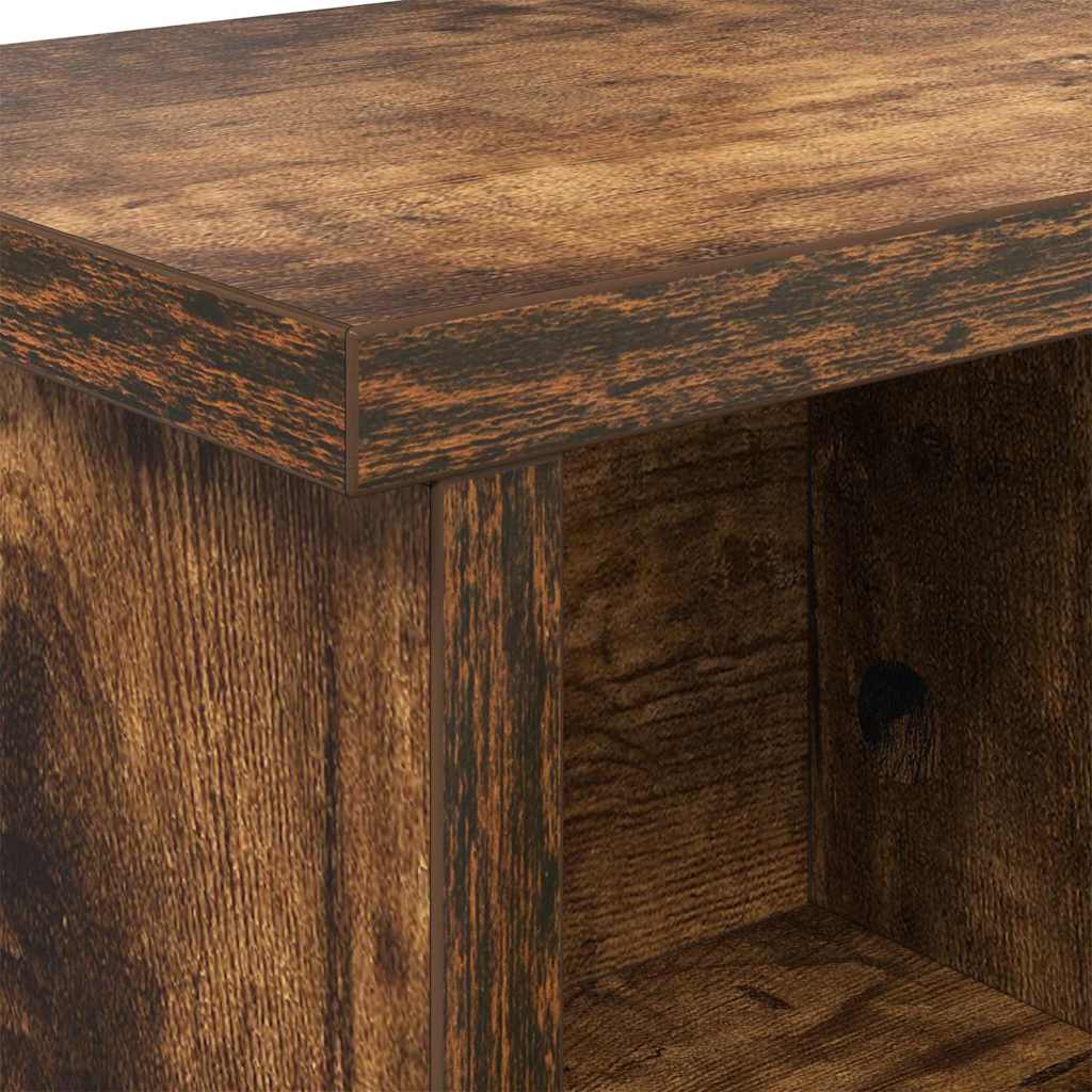 Wall-Mounted Coat Rack with Shelf Smoked oak 75 x 16 x 26 cm