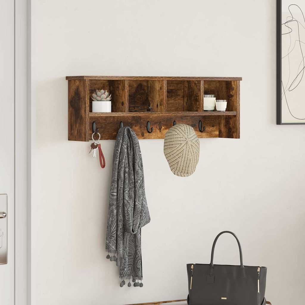 Wall-Mounted Coat Rack Wall-Mounted Smoked Oak 75 x 16 x 26 cm