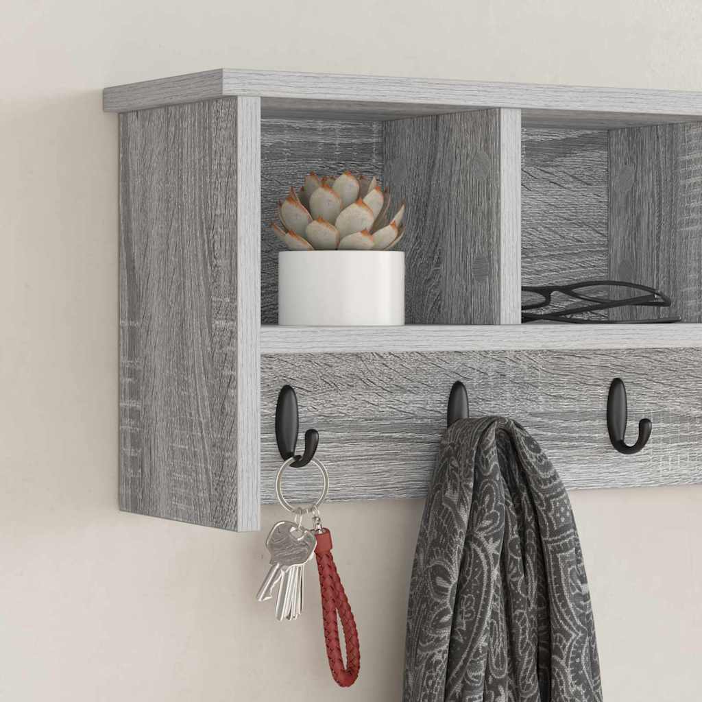 Wall-Mounted Coat Rack Wall-Mounted Grey Sonoma 75 x 16 x 26 cm