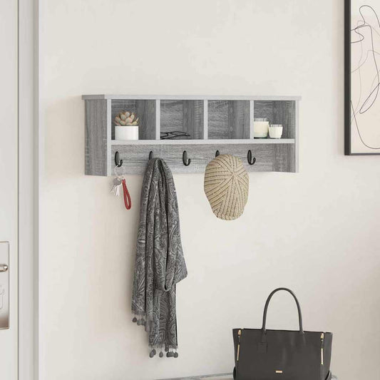 Wall-Mounted Coat Rack Wall-Mounted Grey Sonoma 75 x 16 x 26 cm