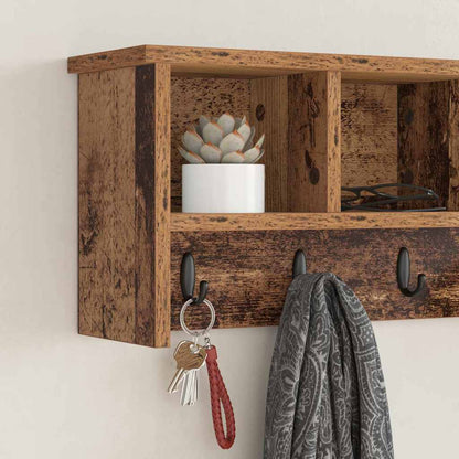 Wall-Mounted Coat Rack Old Wood 75 x 16 x 26 cm Engineered wood