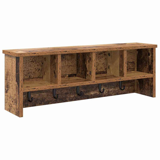 Wall-Mounted Coat Rack Wall-Mounted Old Wood 75 x 16 x 26 cm