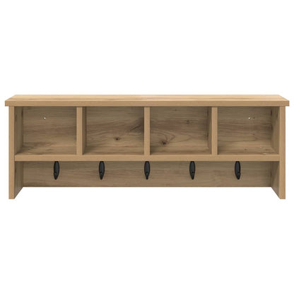 Wall-Mounted Coat Rack with Shelf Artisan Oak 75 x 16 x 26 cm