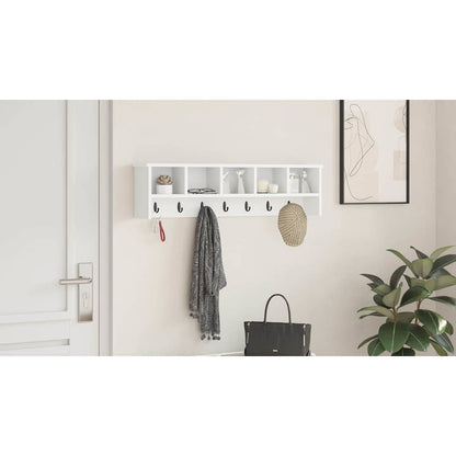 Wall-Mounted Coat Rack White 100 x 16 x 26 cm Engineered wood