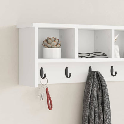 Wall-Mounted Coat Rack Wall-Mounted White 100 x 16 x 26 cm