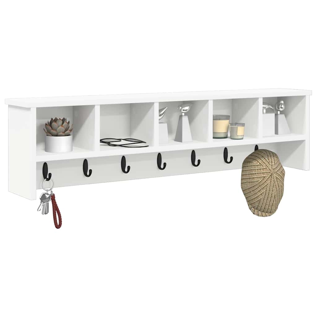 Wall-Mounted Coat Rack Wall-Mounted White 100 x 16 x 26 cm