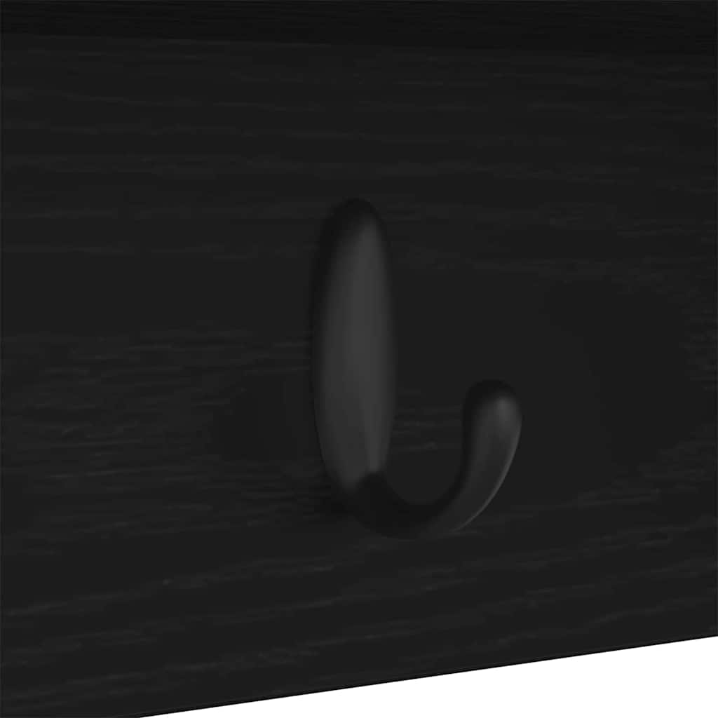 Wall-Mounted Coat Rack Wall-Mounted Black Oak 100 x 16 x 26 cm