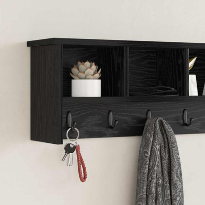 Wall-Mounted Coat Rack Wall-Mounted Black Oak 100 x 16 x 26 cm