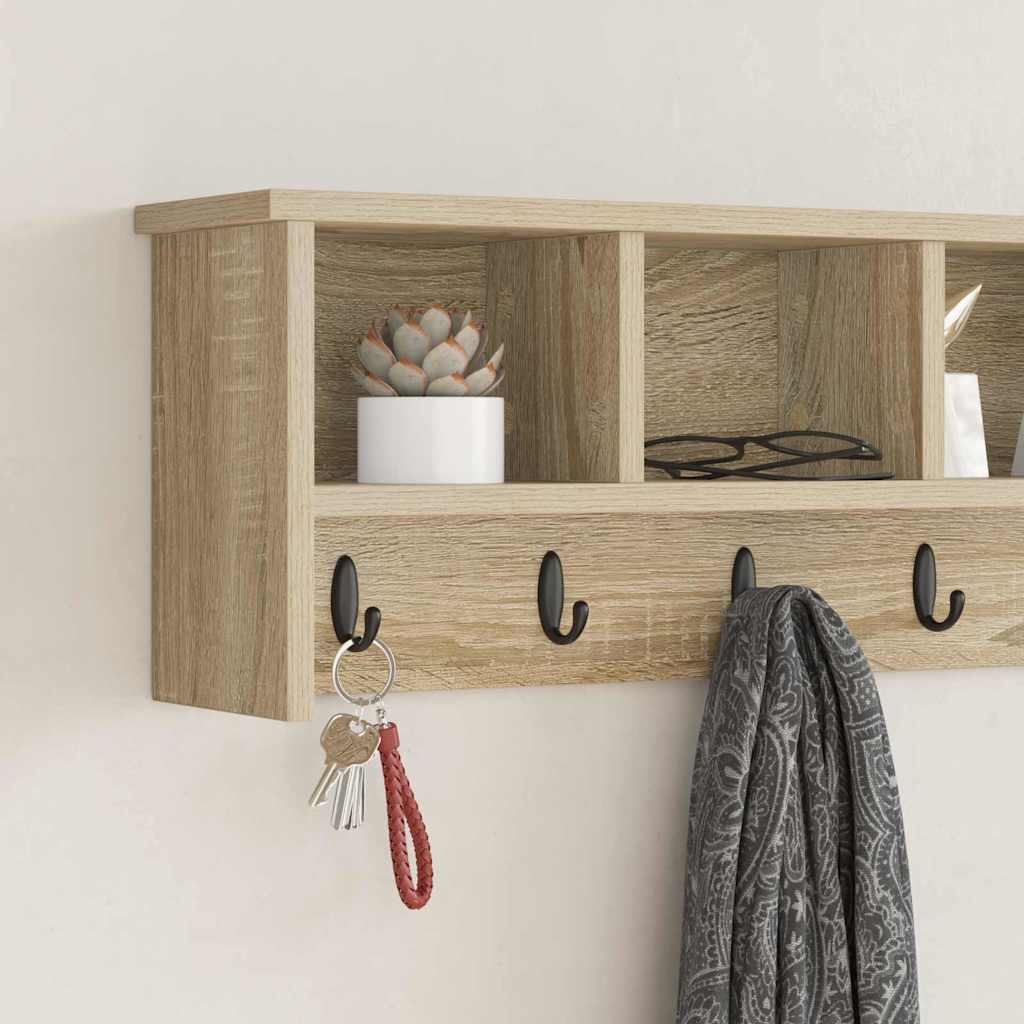 Wall-Mounted Coat Rack Wall-Mounted Sonoma Oak 100 x 16 x 26 cm