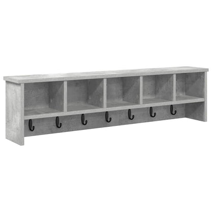 Wall-Mounted Coat Rack Wall-Mounted Concrete Grey