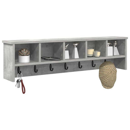 Wall-Mounted Coat Rack Wall-Mounted Concrete Grey