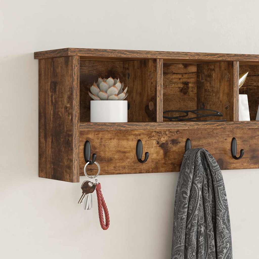 Wall-Mounted Coat Rack Wall-Mounted Smoked Oak 100 x 16 x 26 cm