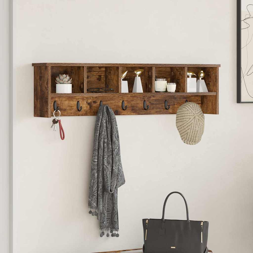 Wall-Mounted Coat Rack Wall-Mounted Smoked Oak 100 x 16 x 26 cm