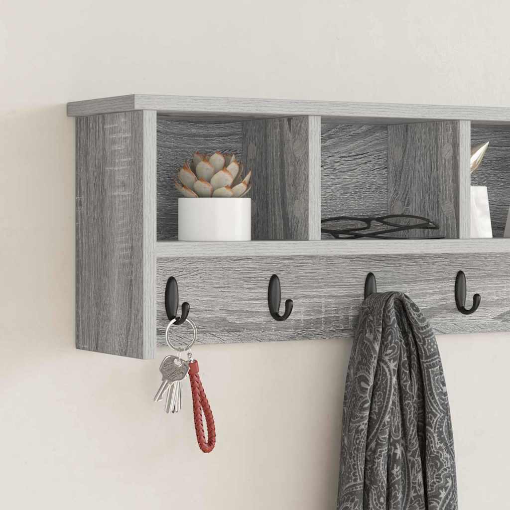 Wall-Mounted Coat Rack Wall-Mounted Grey Sonoma Engineered wood