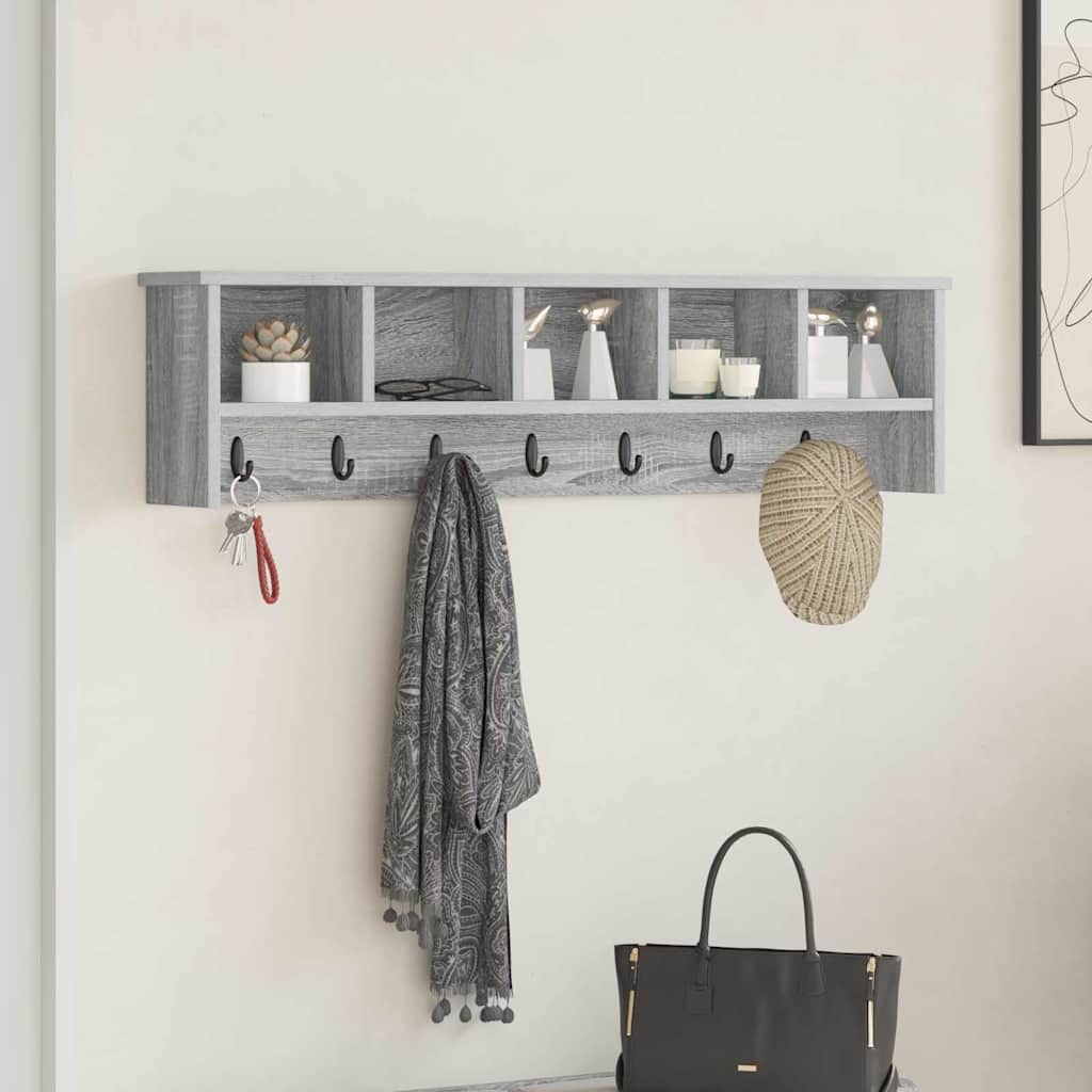 Wall-Mounted Coat Rack Wall-Mounted Grey Sonoma Engineered wood