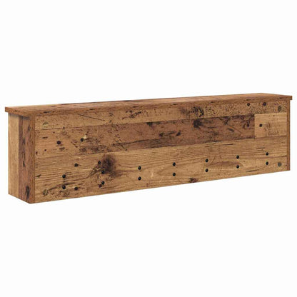 Wall-Mounted Coat Rack with Shelf Old Wood 100 x 16 x 26 cm