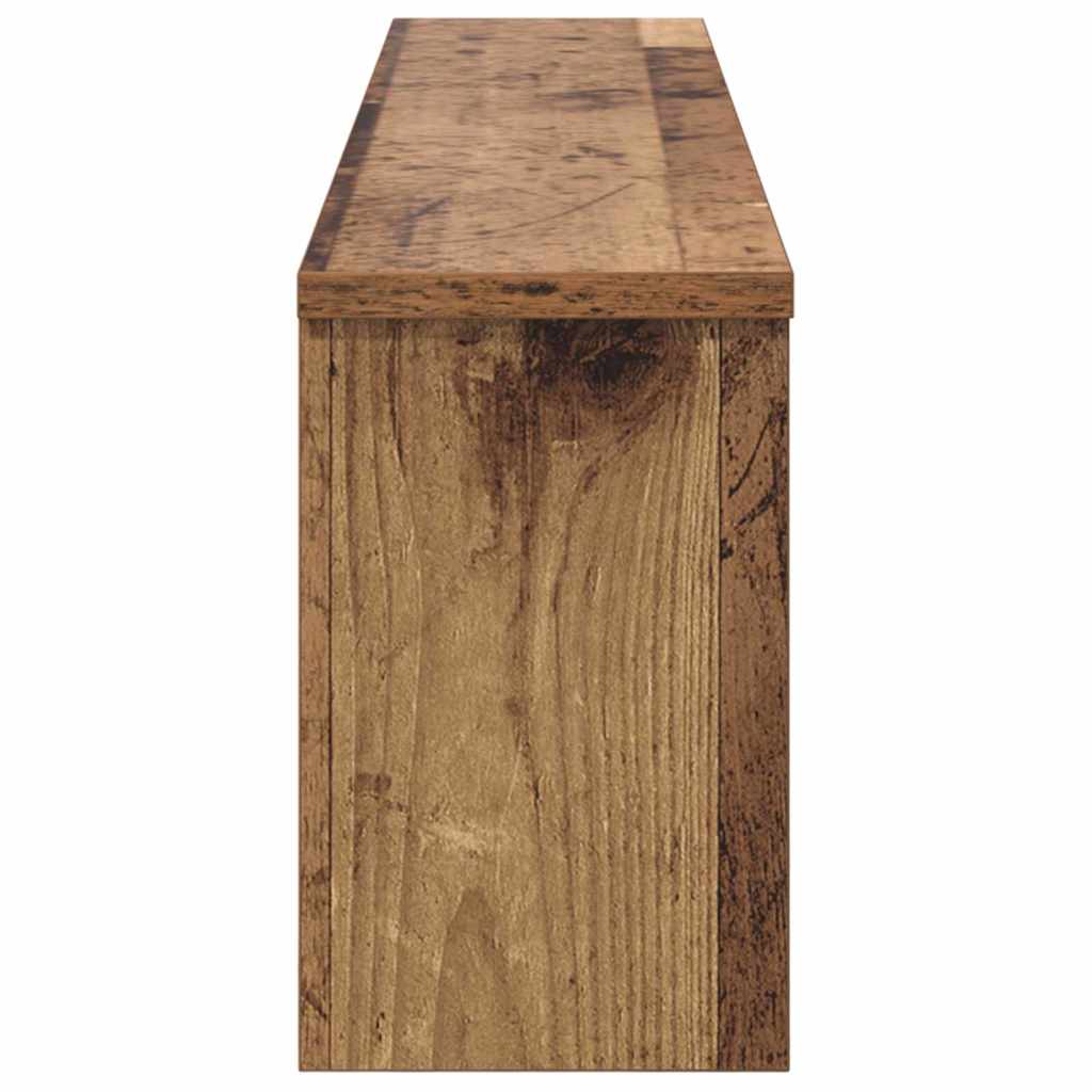 Wall-Mounted Coat Rack with Shelf Old Wood 100 x 16 x 26 cm