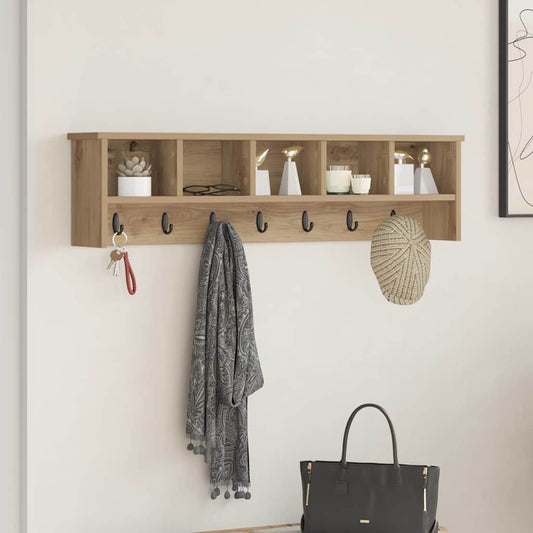 Wall-Mounted Coat Rack Wall-Mounted Artisan Oak Engineered wood