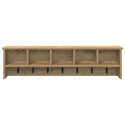 Wall-Mounted Coat Rack with Shelf Artisan Oak 100 x 16 x 26 cm
