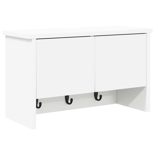 Wall-Mounted Coat Rack White 50 x 20 x 30 cm Engineered wood
