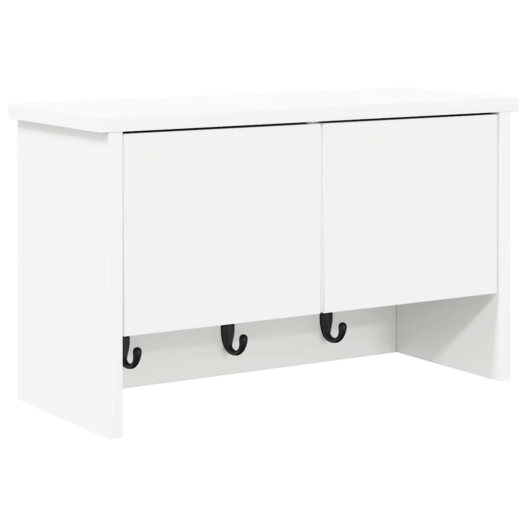 Wall-Mounted Coat Rack White 50 x 20 x 30 cm Engineered wood