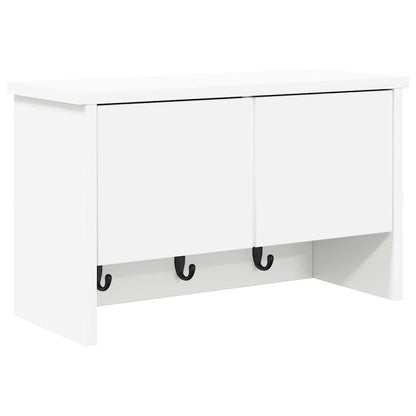 Wall-Mounted Coat Rack White 50 x 20 x 30 cm Engineered wood