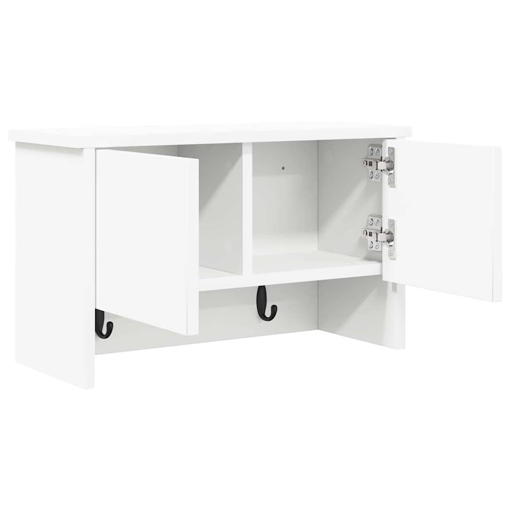Wall-Mounted Coat Rack White 50 x 20 x 30 cm Engineered wood
