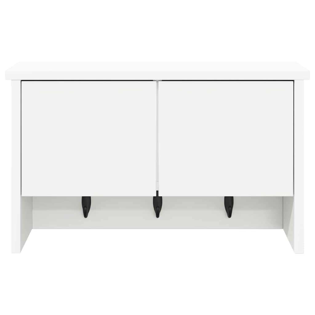 Wall-Mounted Coat Rack White 50 x 20 x 30 cm Engineered wood
