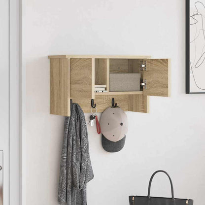Wall-Mounted Coat Rack with Shelf Sonoma Oak 50 x 20 x 30 cm