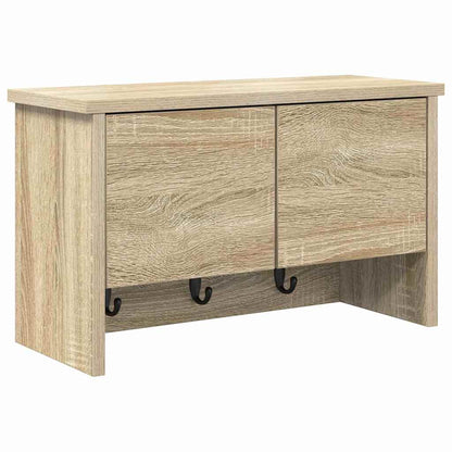 Wall-Mounted Coat Rack with Shelf Sonoma Oak 50 x 20 x 30 cm