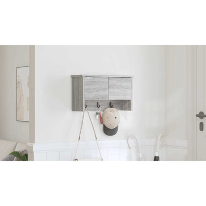 Wall-Mounted Coat Rack with Shelf Grey Sonoma 50 x 20 x 30 cm