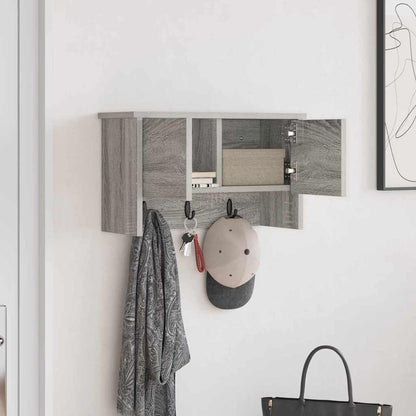 Wall-Mounted Coat Rack with Shelf Grey Sonoma 50 x 20 x 30 cm