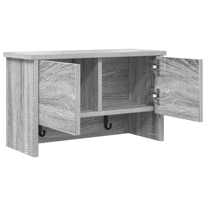 Wall-Mounted Coat Rack with Shelf Grey Sonoma 50 x 20 x 30 cm