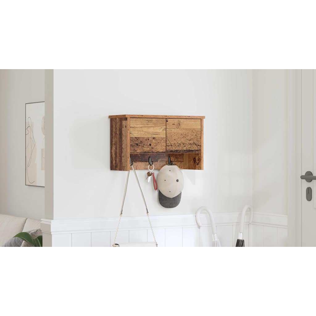 Wall-Mounted Coat Rack Old Wood 50 x 20 x 30 cm Engineered wood