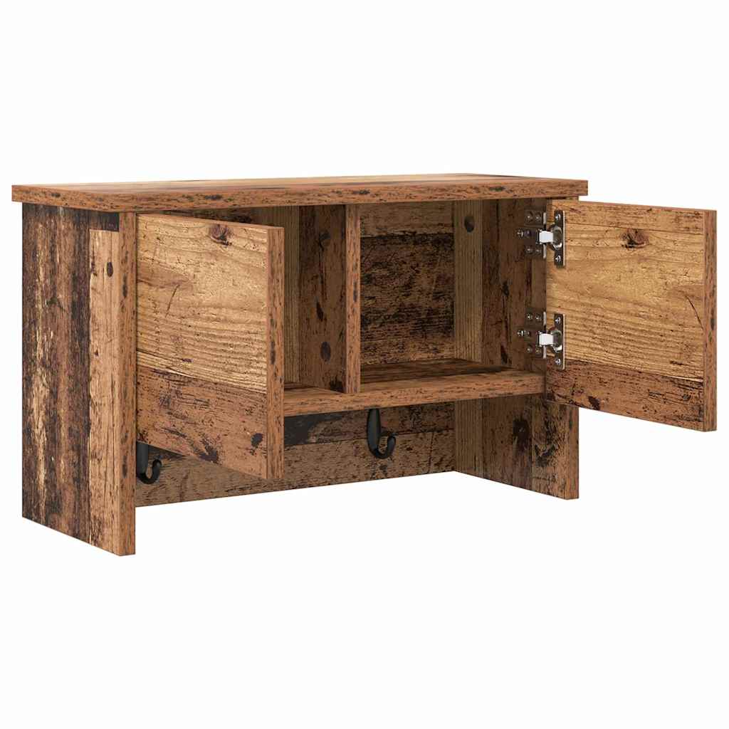 Wall-Mounted Coat Rack Old Wood 50 x 20 x 30 cm Engineered wood