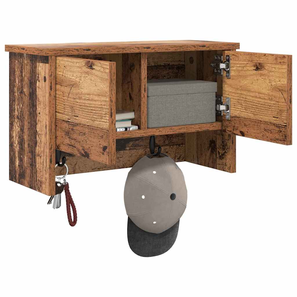 Wall-Mounted Coat Rack Old Wood 50 x 20 x 30 cm Engineered wood
