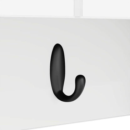 Wall-Mounted Coat Rack White 80 x 20 x 30 cm Engineered wood