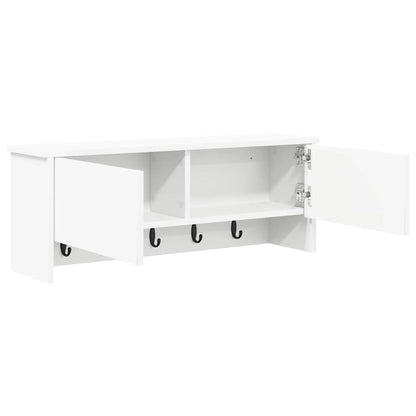 Wall-Mounted Coat Rack White 80 x 20 x 30 cm Engineered wood