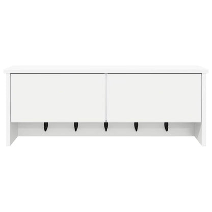 Wall-Mounted Coat Rack White 80 x 20 x 30 cm Engineered wood