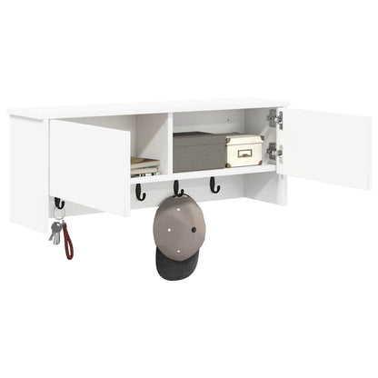 Wall-Mounted Coat Rack White 80 x 20 x 30 cm Engineered wood