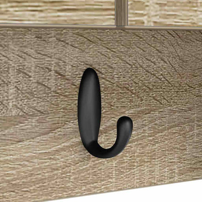 Wall-Mounted Coat Rack with Shelf Sonoma Oak 80 x 20 x 30 cm