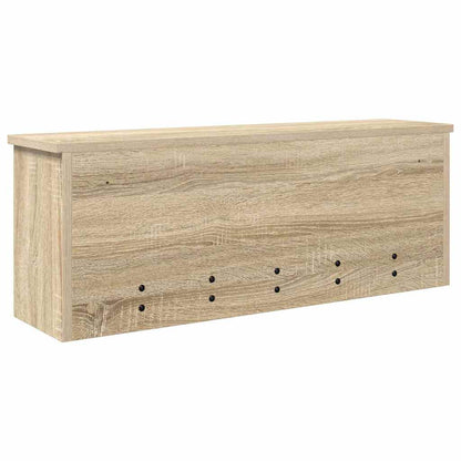Wall-Mounted Coat Rack with Shelf Sonoma Oak 80 x 20 x 30 cm