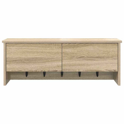 Wall-Mounted Coat Rack with Shelf Sonoma Oak 80 x 20 x 30 cm