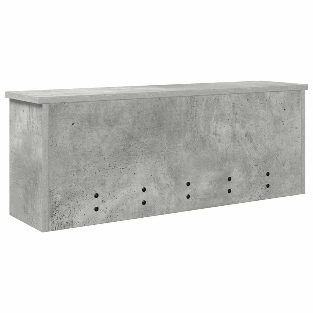Wall-Mounted Coat Rack with Shelf Concrete Grey 80 x 20 x 30 cm