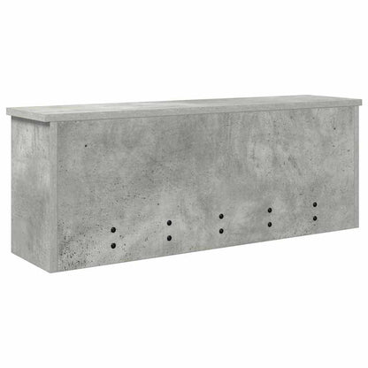 Wall-Mounted Coat Rack with Shelf Concrete Grey 80 x 20 x 30 cm